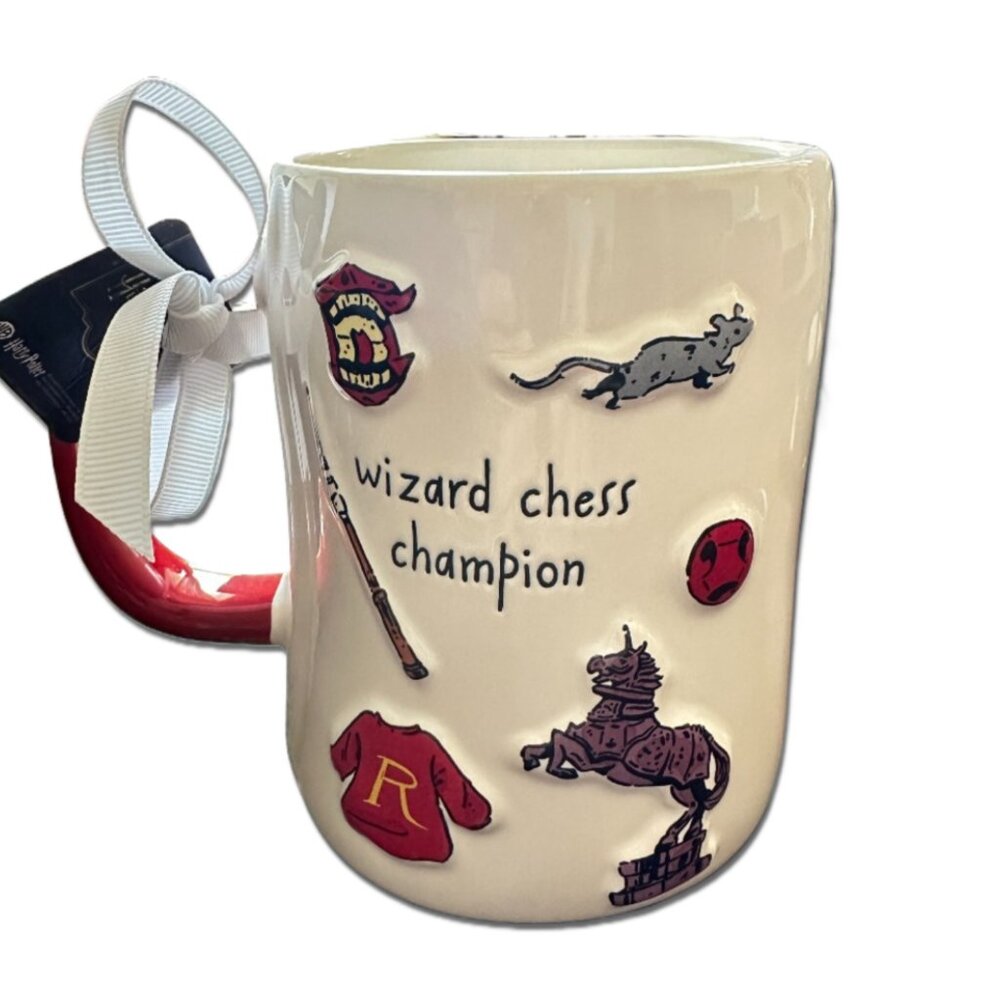 Harry Potter Gift Idea: Rae Dunn Wizard Chess Champion Double Sided Mug NWT